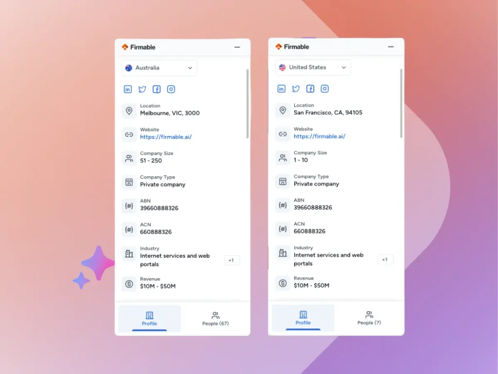 Using Firmable's Chrome extension to get business and contact details