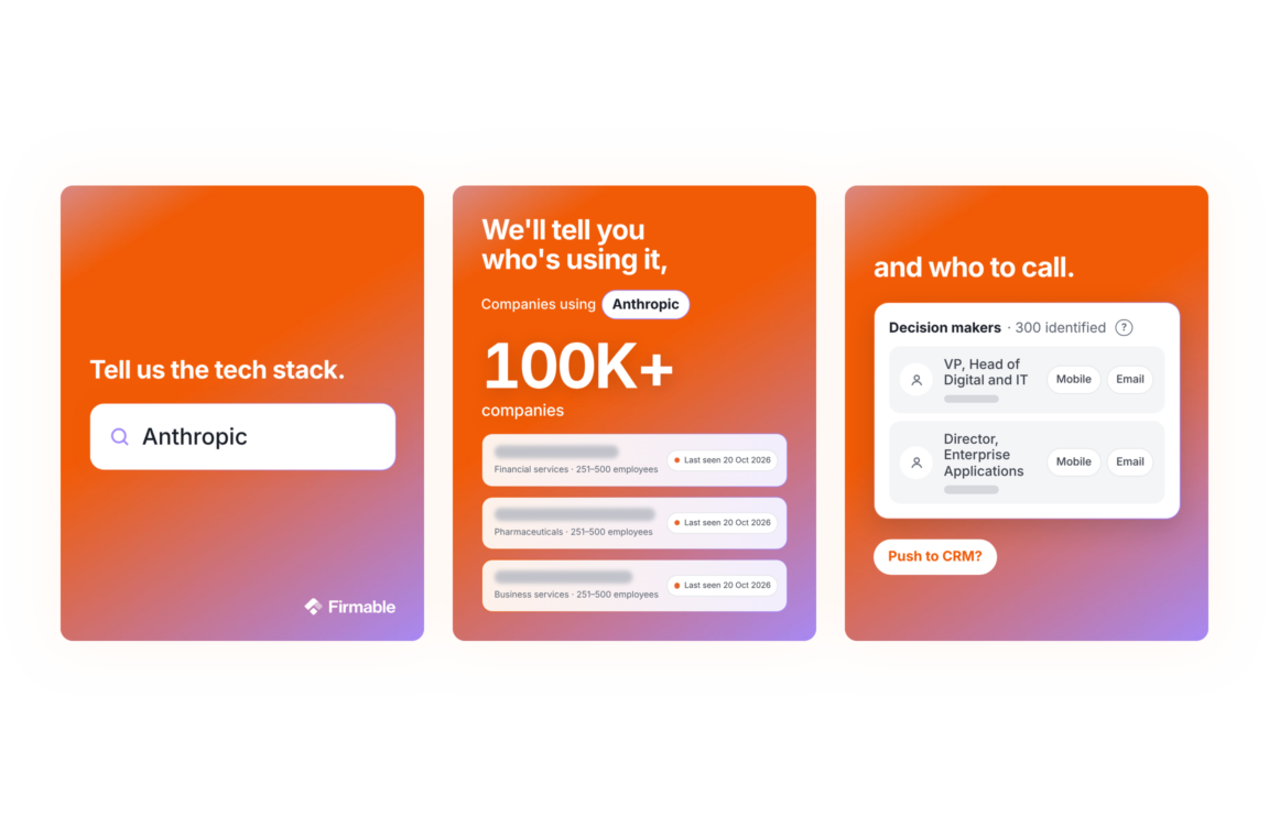 Tech Intelligence for B2B sales teams